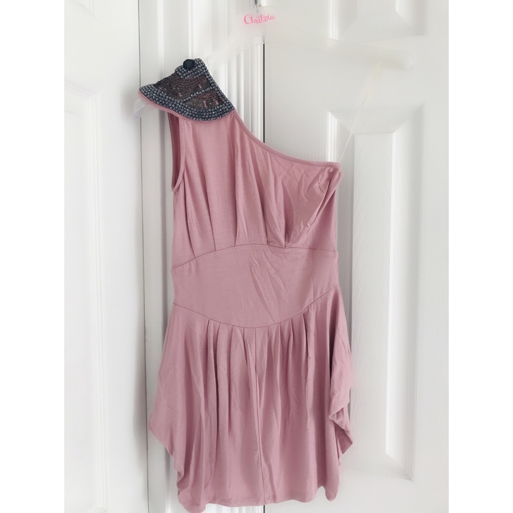 NWT Guess by Marciano one shoulder mini dress pink